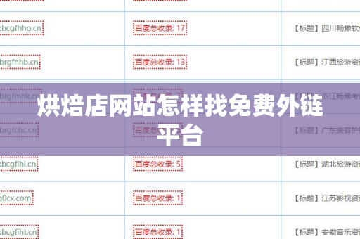 烘焙店网站怎样找免费外链平台