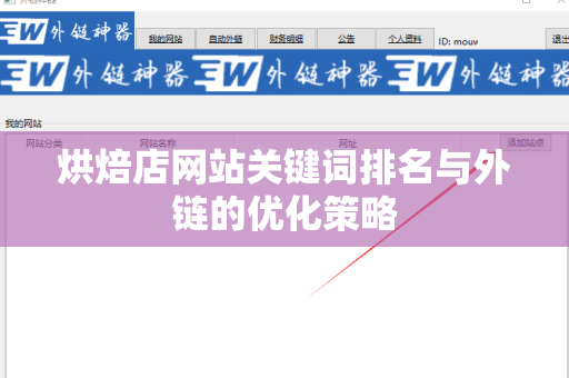 烘焙店网站关键词排名与外链的优化策略