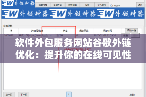 软件外包服务网站谷歌外链优化：提升你的在线可见性
