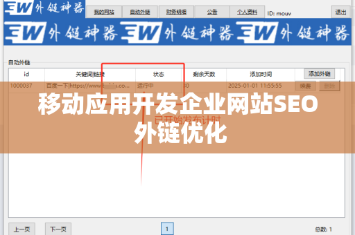 移动应用开发企业网站SEO 外链优化