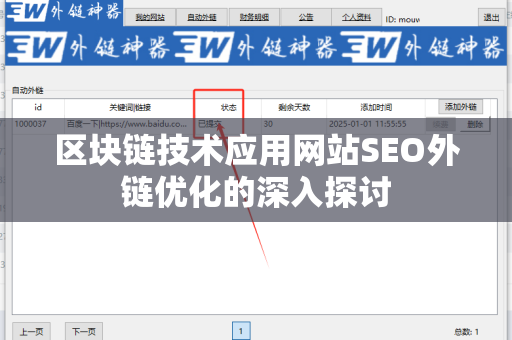 区块链技术应用网站SEO外链优化的深入探讨