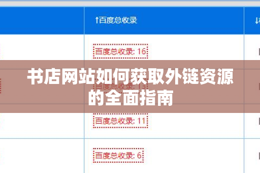 书店网站如何获取外链资源的全面指南