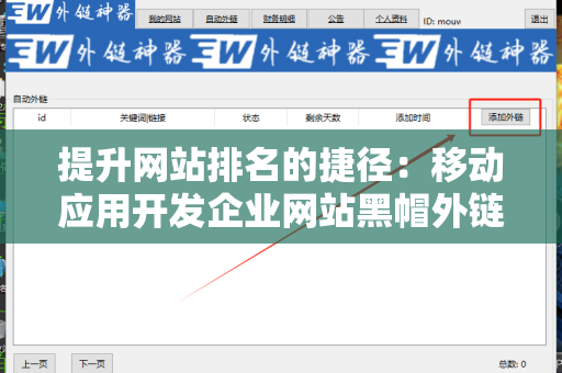 提升网站排名的捷径：移动应用开发企业网站黑帽外链方法