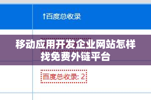 移动应用开发企业网站怎样找免费外链平台