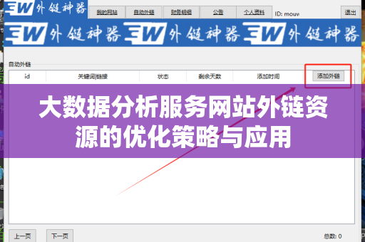 大数据分析服务网站外链资源的优化策略与应用