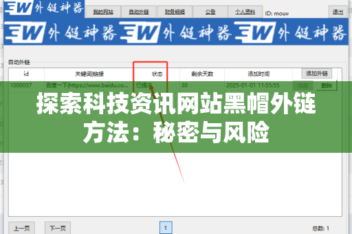 探索科技资讯网站黑帽外链方法：秘密与风险