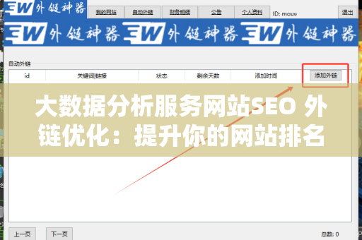 大数据分析服务网站SEO 外链优化：提升你的网站排名和流量