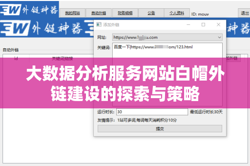 大数据分析服务网站白帽外链建设的探索与策略