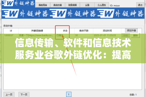 信息传输、软件和信息技术服务业谷歌外链优化：提高网络能见度的实用指南