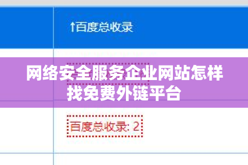 网络安全服务企业网站怎样找免费外链平台