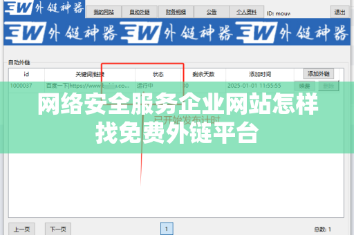 网络安全服务企业网站怎样找免费外链平台