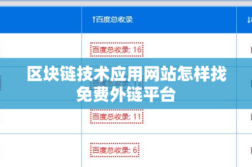 区块链技术应用网站怎样找免费外链平台