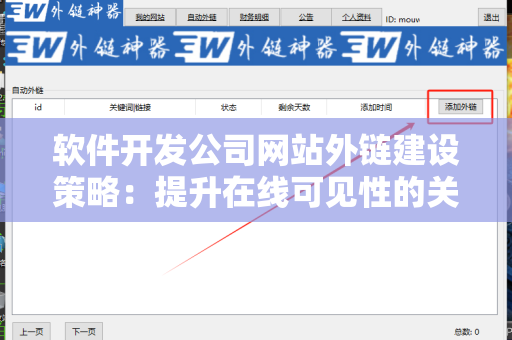 软件开发公司网站外链建设策略：提升在线可见性的关键