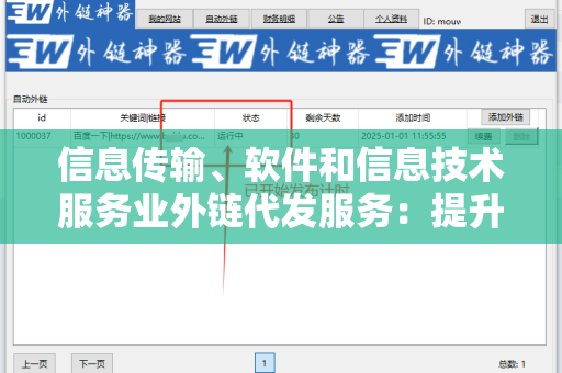 信息传输、软件和信息技术服务业外链代发服务：提升业务可见性的关键策略