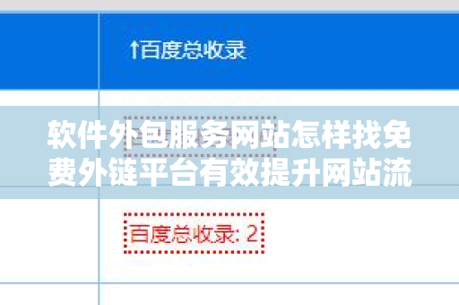 软件外包服务网站怎样找免费外链平台有效提升网站流量