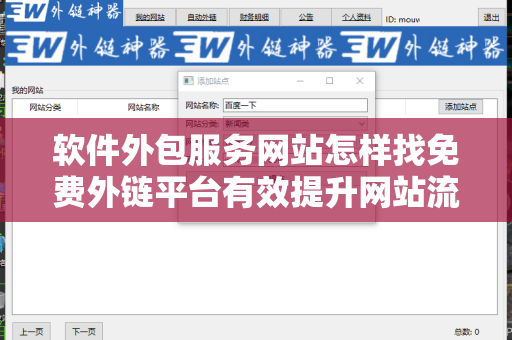 软件外包服务网站怎样找免费外链平台有效提升网站流量