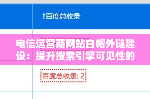 电信运营商网站白帽外链建设：提升搜索引擎可见性的关键策略