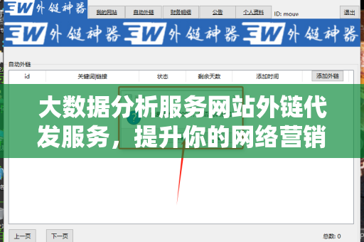 大数据分析服务网站外链代发服务，提升你的网络营销效果