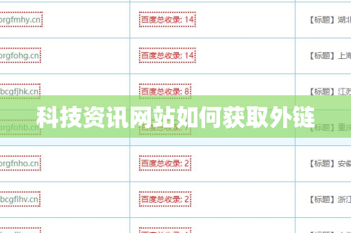 科技资讯网站如何获取外链