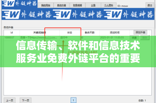 信息传输、软件和信息技术服务业免费外链平台的重要性分析