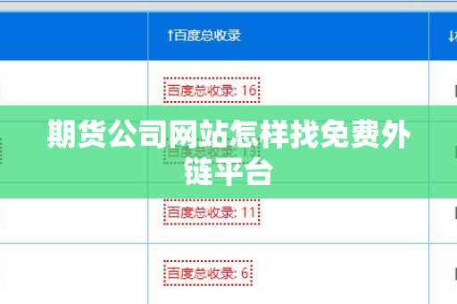 期货公司网站怎样找免费外链平台