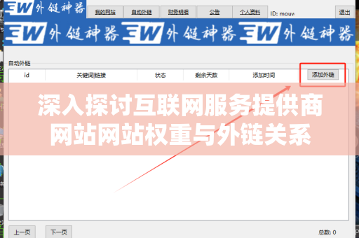 深入探讨互联网服务提供商网站网站权重与外链关系