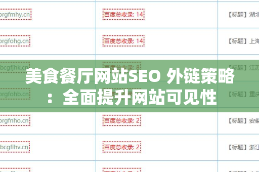 美食餐厅网站SEO 外链策略：全面提升网站可见性