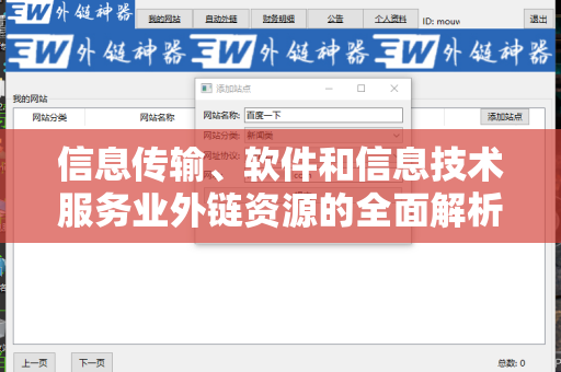 信息传输、软件和信息技术服务业外链资源的全面解析