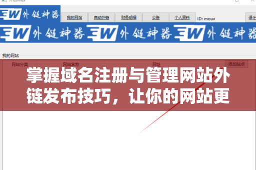 掌握域名注册与管理网站外链发布技巧，让你的网站更具竞争力