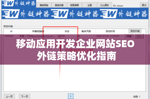 移动应用开发企业网站SEO 外链策略优化指南