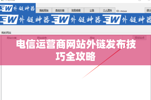电信运营商网站外链发布技巧全攻略
