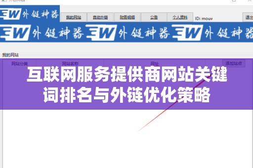 互联网服务提供商网站关键词排名与外链优化策略