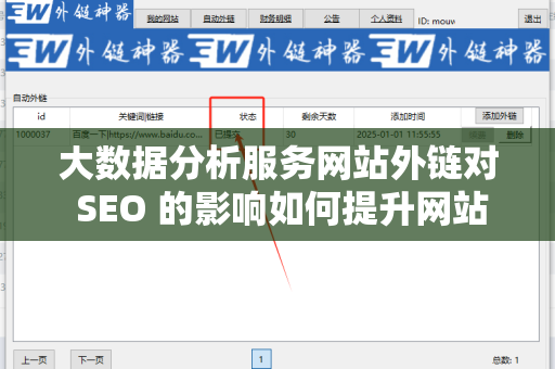大数据分析服务网站外链对 SEO 的影响如何提升网站排名？