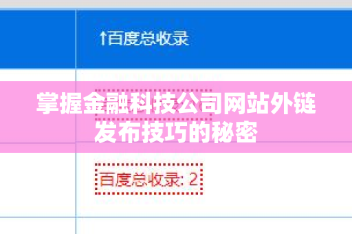 掌握金融科技公司网站外链发布技巧的秘密