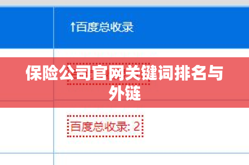 保险公司官网关键词排名与外链