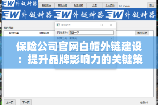 保险公司官网白帽外链建设：提升品牌影响力的关键策略