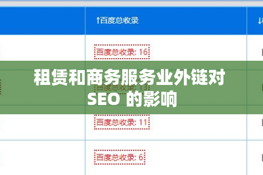 租赁和商务服务业外链对 SEO 的影响