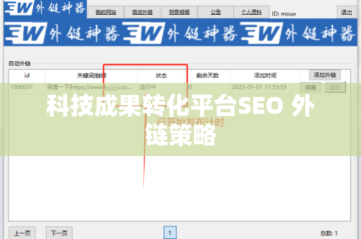 科技成果转化平台SEO 外链策略