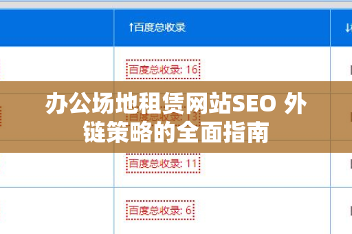 办公场地租赁网站SEO 外链策略的全面指南