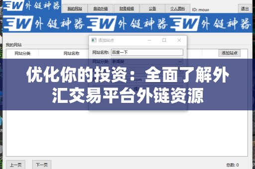优化你的投资：全面了解外汇交易平台外链资源