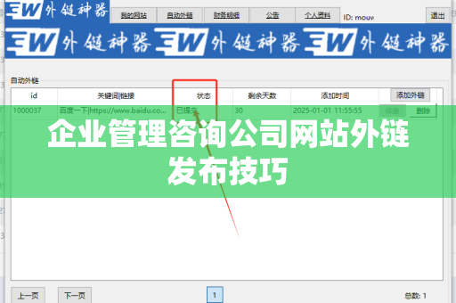 企业管理咨询公司网站外链发布技巧