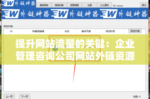 提升网站流量的关键：企业管理咨询公司网站外链资源