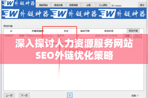 深入探讨人力资源服务网站SEO外链优化策略