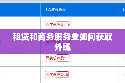 租赁和商务服务业如何获取外链