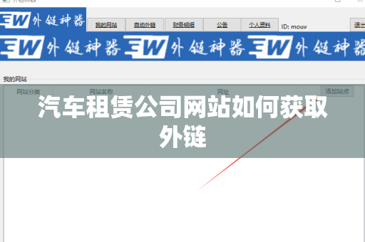 汽车租赁公司网站如何获取外链