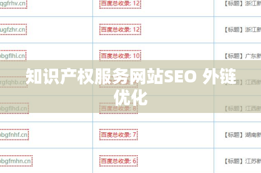 知识产权服务网站SEO 外链优化