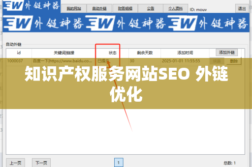 知识产权服务网站SEO 外链优化
