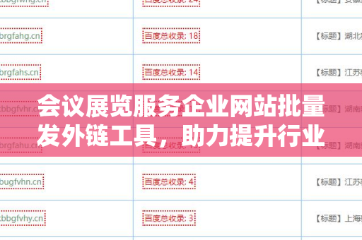 会议展览服务企业网站批量发外链工具，助力提升行业竞争力