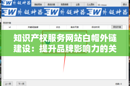 知识产权服务网站白帽外链建设：提升品牌影响力的关键策略
