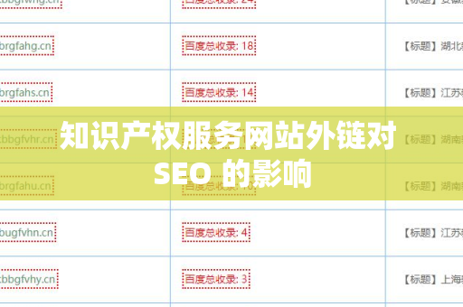 知识产权服务网站外链对 SEO 的影响